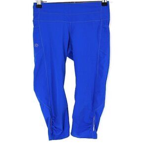 Athleta Dobby Be Free Knicker Reflective Capri XXS Blue